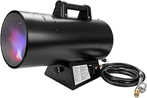 NORTHSKY 125,000 BTU Portable Forced Air Propane Heater - 10 ft Hose & Regulator Included, Adjustable Torpedo Heater for Garage, Construction Sites, Jobsite, Patio