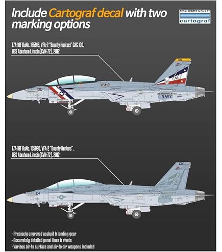 Maquette Hasegawa 1/72 F/A-18F Super Hornet - USAF VFA-154 Black Knights - Réf 00741