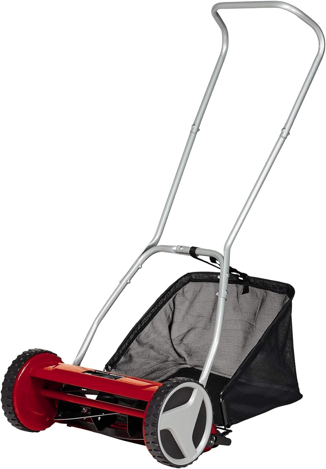 Einhell Hand Push Lawnmower, Manual Lawn-Mower With 40cm Cutting Width, 27L Grass Box, 4 Cutting Height Levels, Walk-Behind Lawn Mower For Small Gardens GC-HM 400