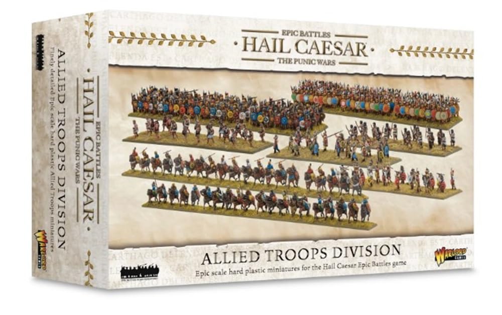 Warlord Games Allied Troops Division - Epic Scale Plastic Miniatures for Hail Caesar Highly Detailed Punic Wars Era for Table-top Wargaming
