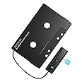zeesean Car Bluetooth 5.1 Cassette Adapter Support TF Card, Wireless Cassette Aux, Car Audio Bluetooth Receiver, Tape Player Adapter for Vehicle