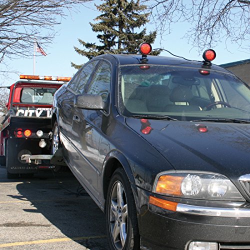 Custer Products HDTL30B Incandescent Round Base Heavy Duty Towing Lights, 4 pin plug, 30 ft. cord