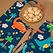 ETIUC Cute Dinosaur Kids Apron Adjustable Canvas Aprons for Boys Girls Children Bib Aprons for Artists Chef Baking Cooking Parent Child Apron (4-10 Years)(Dinosaur Kids)