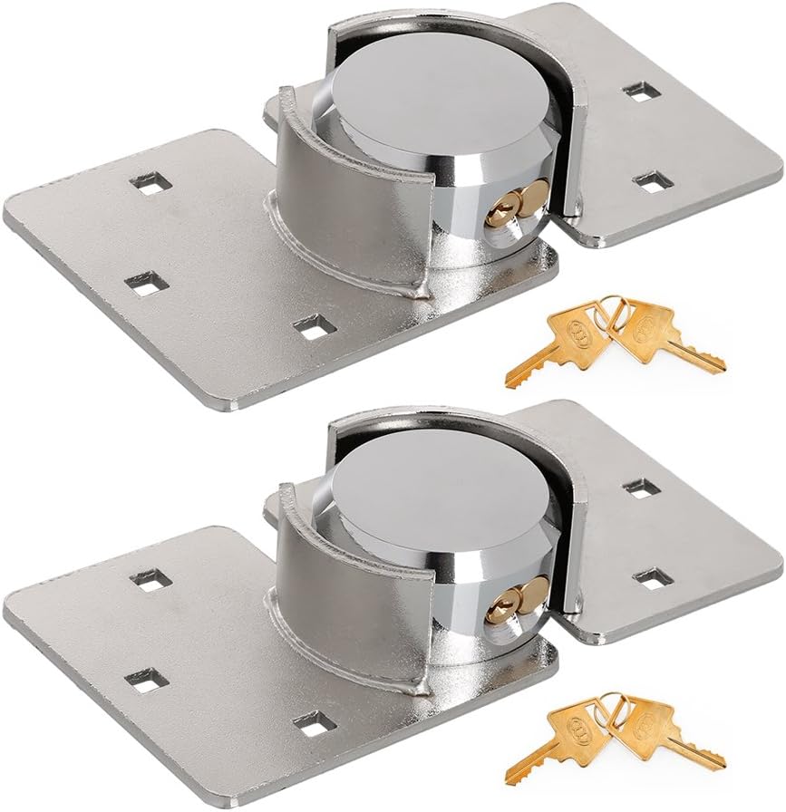 OGORI 2 Set of Van Locks Heavy Duty Security Puck Locks with Hasp 73mm