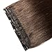 #2 18 INCH ONE PIECE CLIP IN HUMAN HAIR EXTENSION STRAIGHT HAIR
