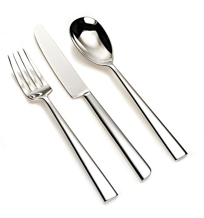 Alessi AM24S6 - Cubertería combinada, acero inoxidable, color café