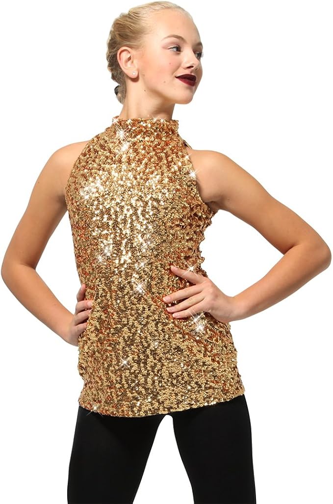 sequin dance tops