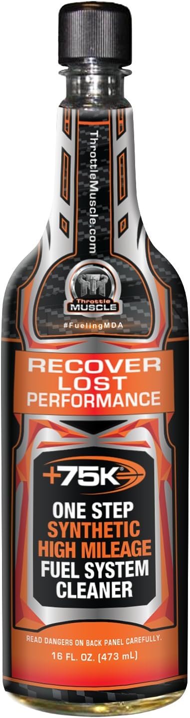 Throttle Muscle TM2526 One Step High Mileage Synthetic Fuel System Cleaner, Fuel Treatment and Octane Booster