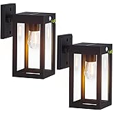2 Pack Solar Wall Lights Outdoor,Solar Porch Light with 3 Lighting Modes & Motion Sensor, Dusk to Dawn Sconce Lights Wall Mou