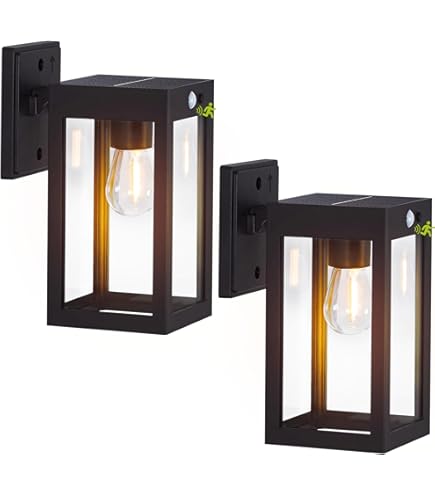 Lanterne Solaire Murale Extérieure - Applique Avec Télécommande, IP65 Étanche, Pour Porche, Garage, Jardin