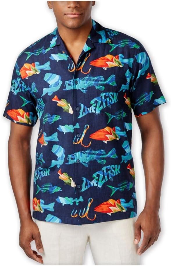 Newport Blue Men's Live To Fish Button Up Shirt blue 3XLT