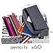 xincx Big Capacity Pencil Case Stationery Pouch,Multi-Colored Pen Pouch,Cosmetic Pouch Bag, Pen Bag with Zipper Bag for Boy Girl (Dark Gray)