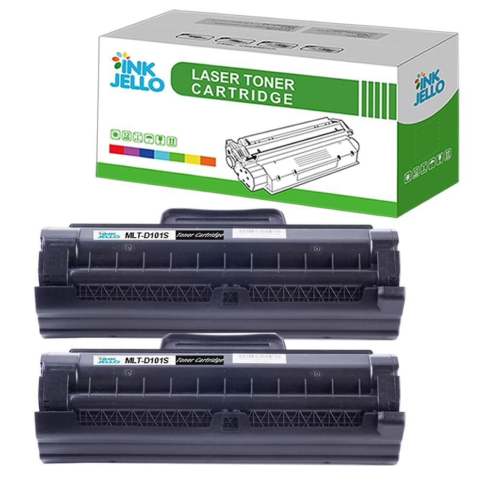 InkJello Compatible Toner Cartridge Replacement for Samsung ML-2160 ML-2162 ML-2165 ML-2165W ML-2168 SCX-3400 SCX-3400F SCX-3405 SCX-3405F SCX-3405FW SCX-3405W SF-760P MLT-D101S (Black,2-Pack)