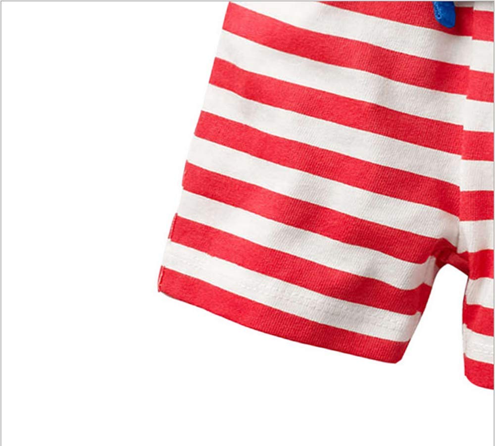 Toddler Boys Cotton Clothing Sets Short Sleeve Tee and Shorts Blue