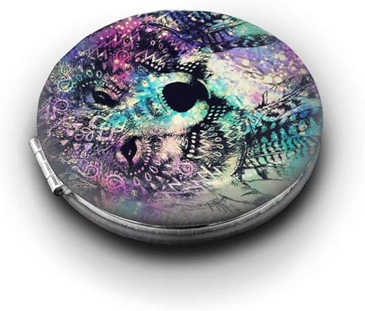 Amazon 化粧鏡 部族のオオカミ銀河 ミラー コンパクト 化粧ミラー 女優ミラー 拡大鏡付き Pu材質 ハンドミラー 両面ミラー 折りたたみ おしゃれ 持ち運び便利 それらのこと コンパクト 通販