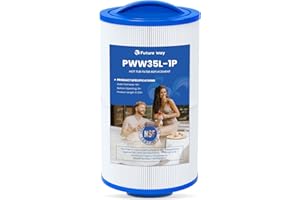 Future Way PWW35L Hot Tub Filter Replacement for X268548-PMA-R3, Waterway 817-4035, Teleweir 35 SF, Replace Pleatco PWW35L, Unicel 4CH-935, SD-01235, PDC580-AFS, Spa Filter, 35 Sq. Ft