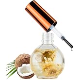 Cuticle Oil, Coconut Cuticle Nail Oil Infused with Real Flowers 15ml | Hydrates, Moisturizes, Strengthens, Repairs, Revitalizing Scented Cuticle Oils for Nails Damage Dry Cuticle