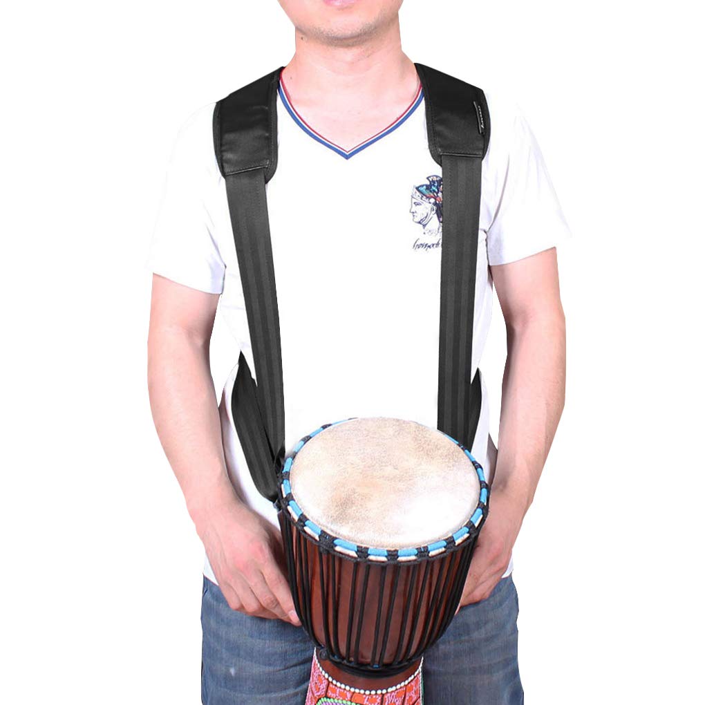 African Djembe Shoulder Strap Thick Padded Burden Release African Hand Drum Carry Strap Harness Percussion Instrument Sling Belt for Adult Stage Performance