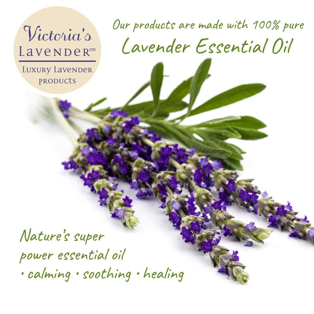 Victoria's Lavender Room Spray - All Natural Home Fragrance, Pure Oil Air Freshener & Odor Eliminator, Relaxing Scent, Aromatherapy Household Essentials, Made in the USA, 2-Pack Lavender, 4 oz each