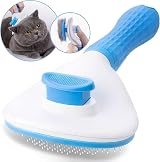 THE ONE Self-Cleaning Cat and Dog Slicker Brush with Massage Handle Blue view 5
