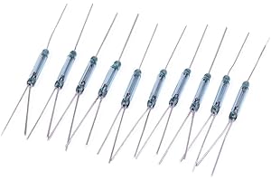 Cylewet 2.5x14mm Reed Switch Magnetic Induction Switch Electromagnetic N/O N/C SPDT Glass Seal for Arduino (Pack of 10) CYT1023
