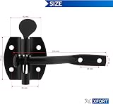 XFORT Black Auto Gate Latch Garden Gate Door Catch Shed Latch view 6