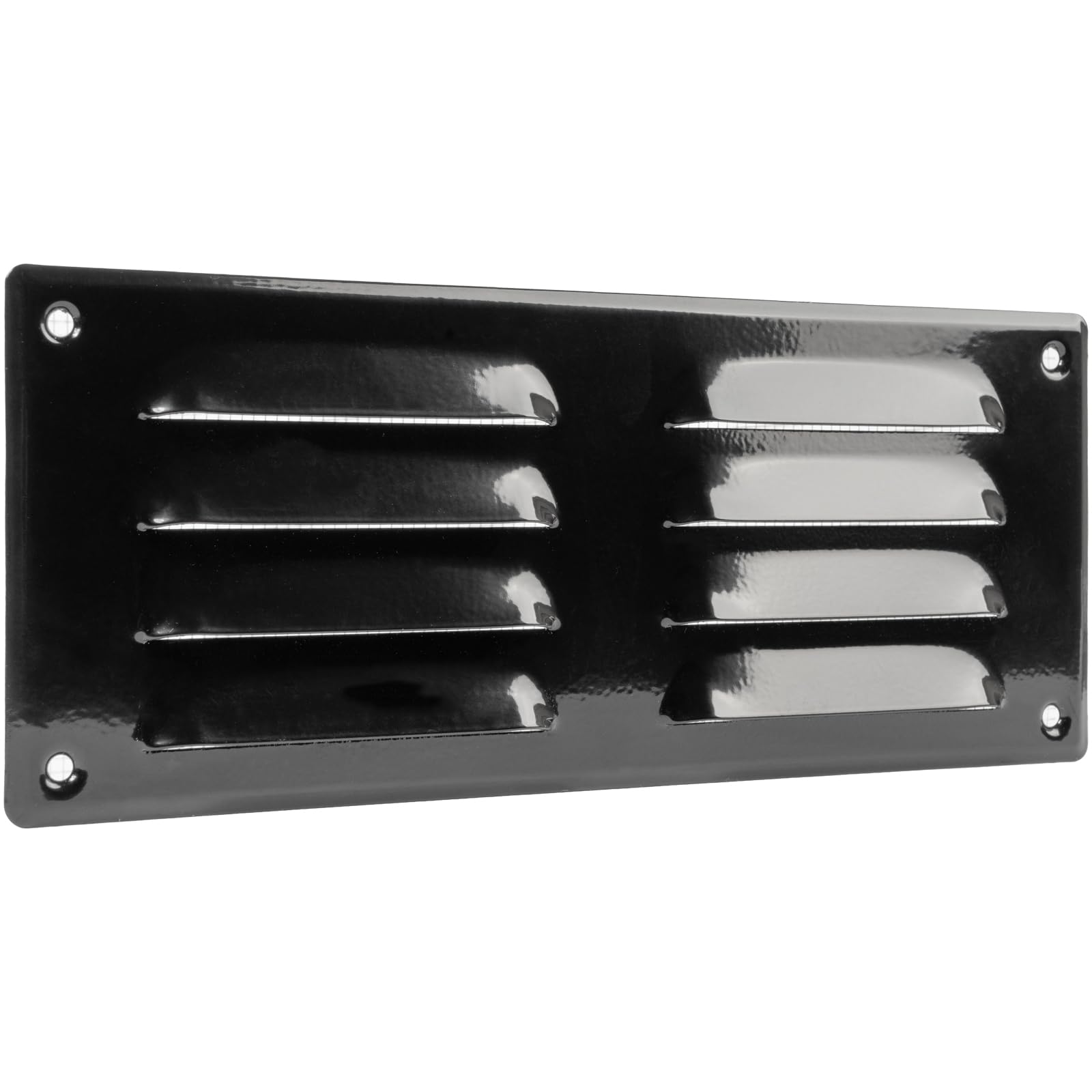 Photo 1 of Vent Systems 10" x 4" Inch (Overall Dimensions) - Black - Air Vent Cover - Metal Air Return Grill with Built-in Protection Mesh - HVAC Vent Duct Cover for Home Improvement