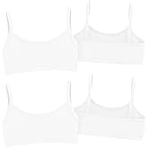 City Threads Soft Cotton Training Bra for Girls, 100% Cotton Cami Bras for Girls, Tweens, and Teens, 7-16, Made in The USA