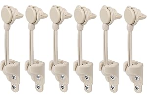 IVYSUN Shade Replacement Parts with New End Cap Used for Coolaroo Outdoor Blind,Tie Down Kit for Coolaroo Exterior Roller Shade(Beige,3 Set)