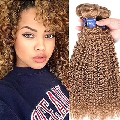 Honey Blonde 3 Bundles Malaysian Curly Hair Weave 27 Malaysian