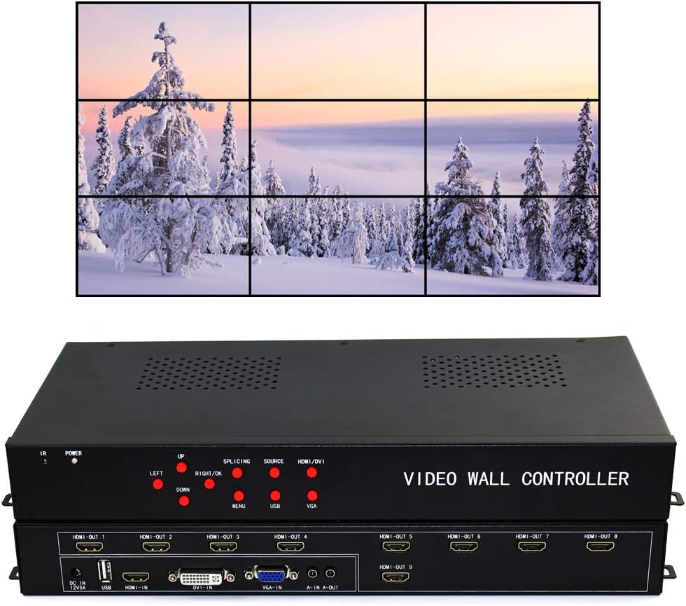 ISEEVY Video Wall Controller 3x3 Video Wall Processor Amazon.co.uk