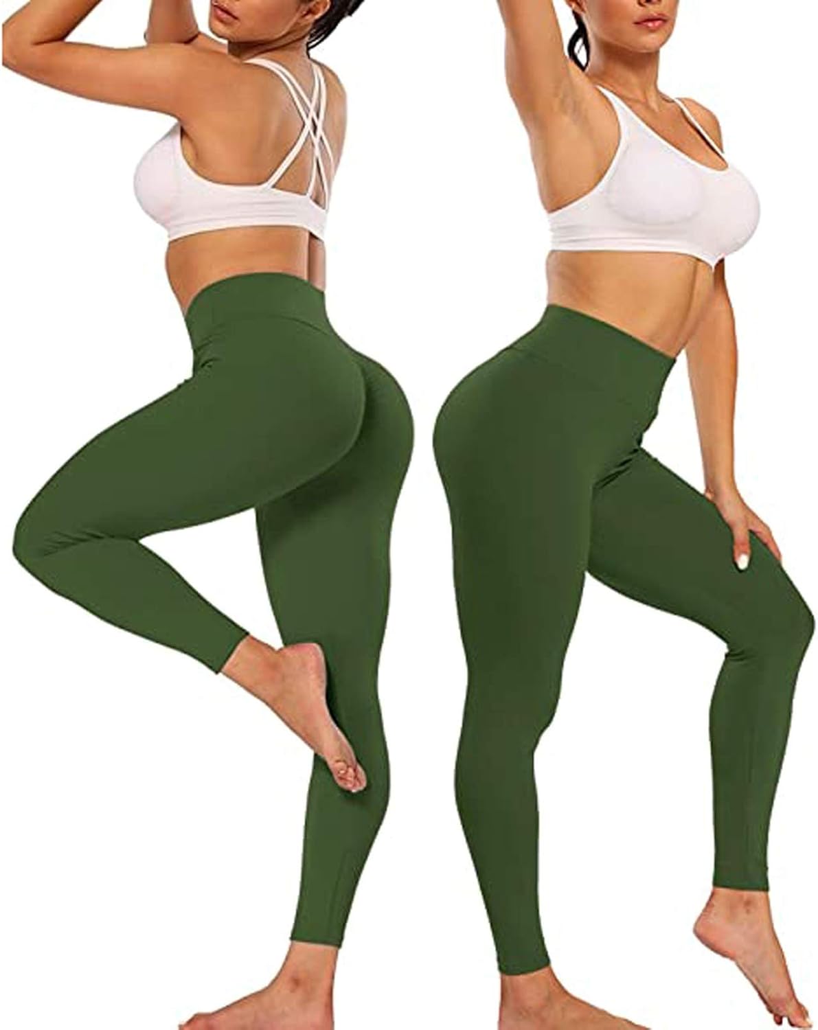 WEIWAN Women Yoga Leggings Scrunch Butt Leggings High