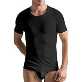 HANRO Men's Cotton Superior Short Sleeve Crew Neck Shirt