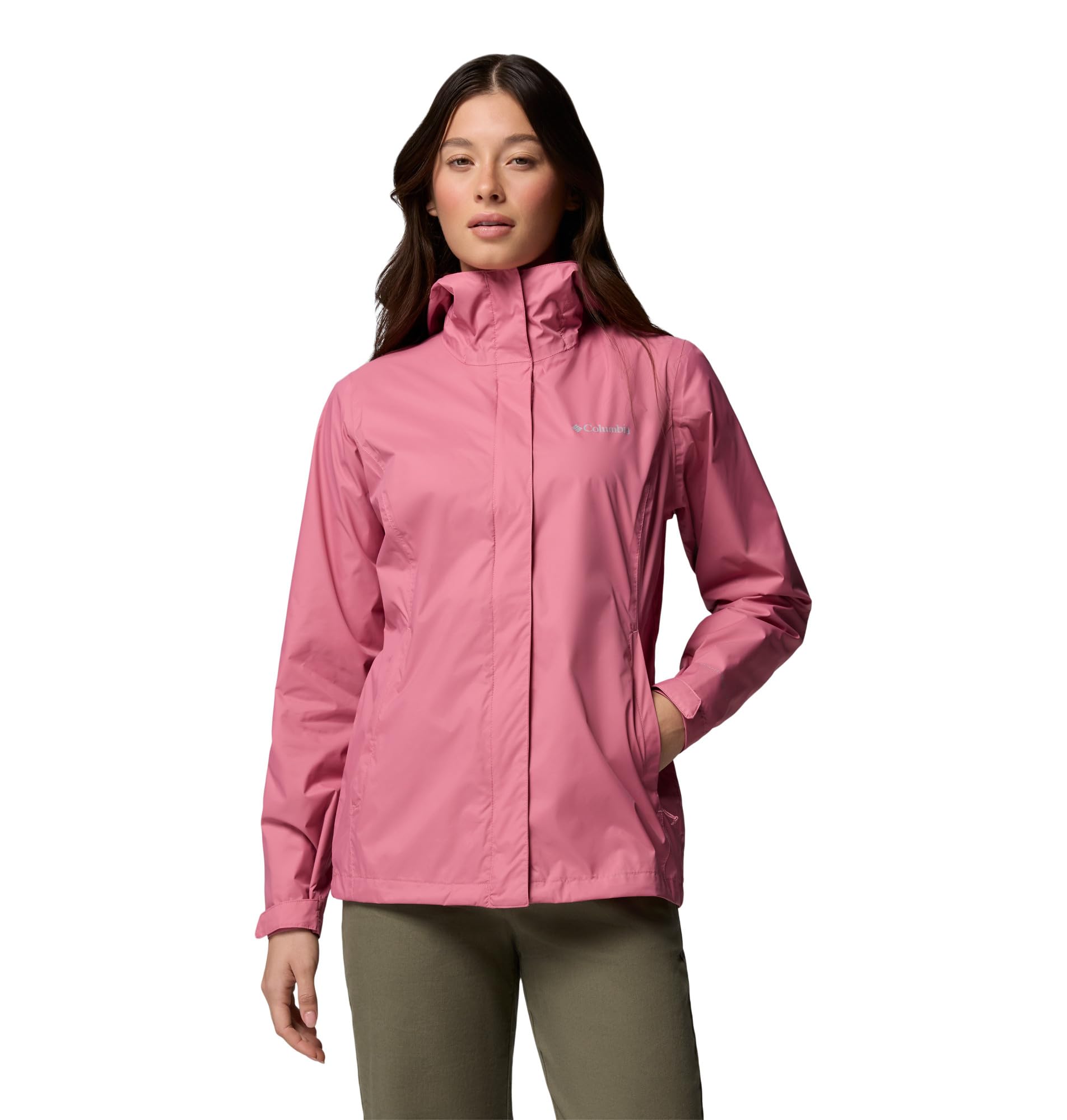 Columbia Women's Arcadia II Waterproof Rain Jacket, Rosette, Small Image