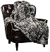 Chanasya Premium Wolf Faux Long Fur Throw Blanket - Soft, Fuzzy Throw Blanket - for Bed or Couch - 50