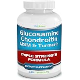 VitaBreeze Glucosamine Chondroitin MSM &amp; Turmeric Supplement, 248 Capsules | Triple Strength Joint Support Supplement, Suitable for Men and Women