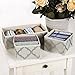 Sorbus Collapsible Drawer Organizer, Beige/Silver (3-Piece)
