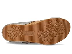 Eurosoft Women's Gianetta Flat Sandal, Silver/Gold, 7