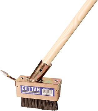 Garden Patio Weed Brush Tool Heavy Duty Angled Steel Wire Head