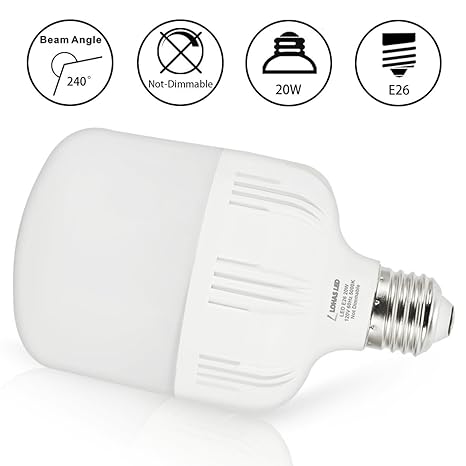 Lohas LED bombillas, 150 W, equivalente a 20 W E26 LED ...