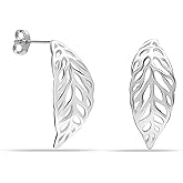 LeCalla 925 Sterling Silver Stud Earrings | Lightweight Real 925 Silver Hypoallergenic Stud Jewelry | Medium & Small Stud Drop Earrings for Women Birthday Party Gift