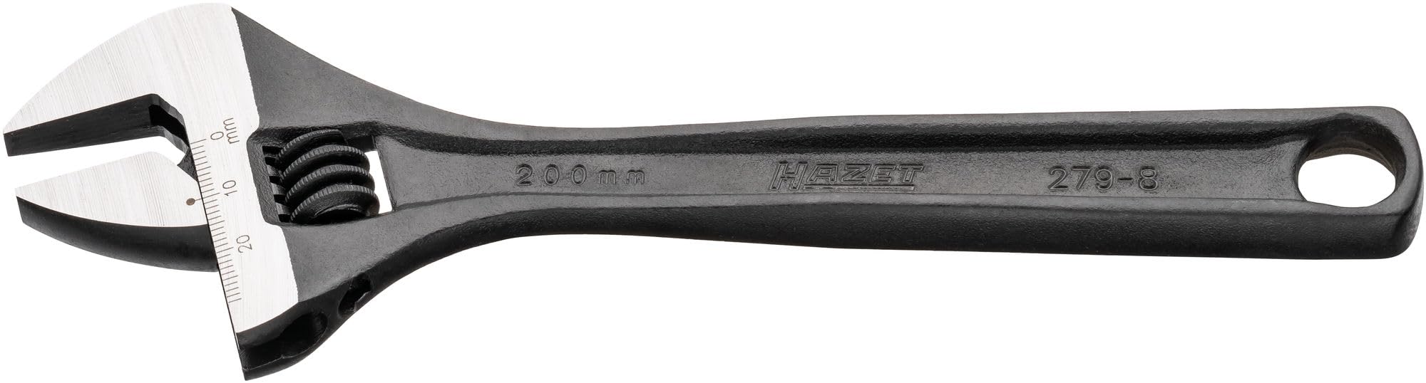 HAZET 279-8 205 mm Hexagon Profile Adjustable Open-End Wrench - Phosphatised