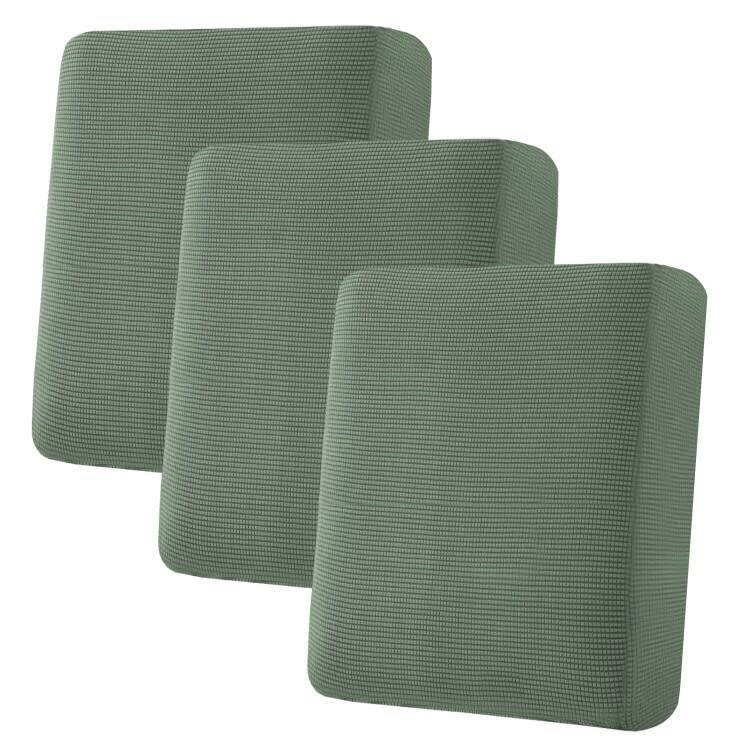 Photo 1 of H.VERSAILTEX Super Stretch Individual Seat Sofa Covers Couch Cushion Covers Slipcover Sets Thick Jacquard Textured Twill Fabric (3 Piece, Loden Frost)