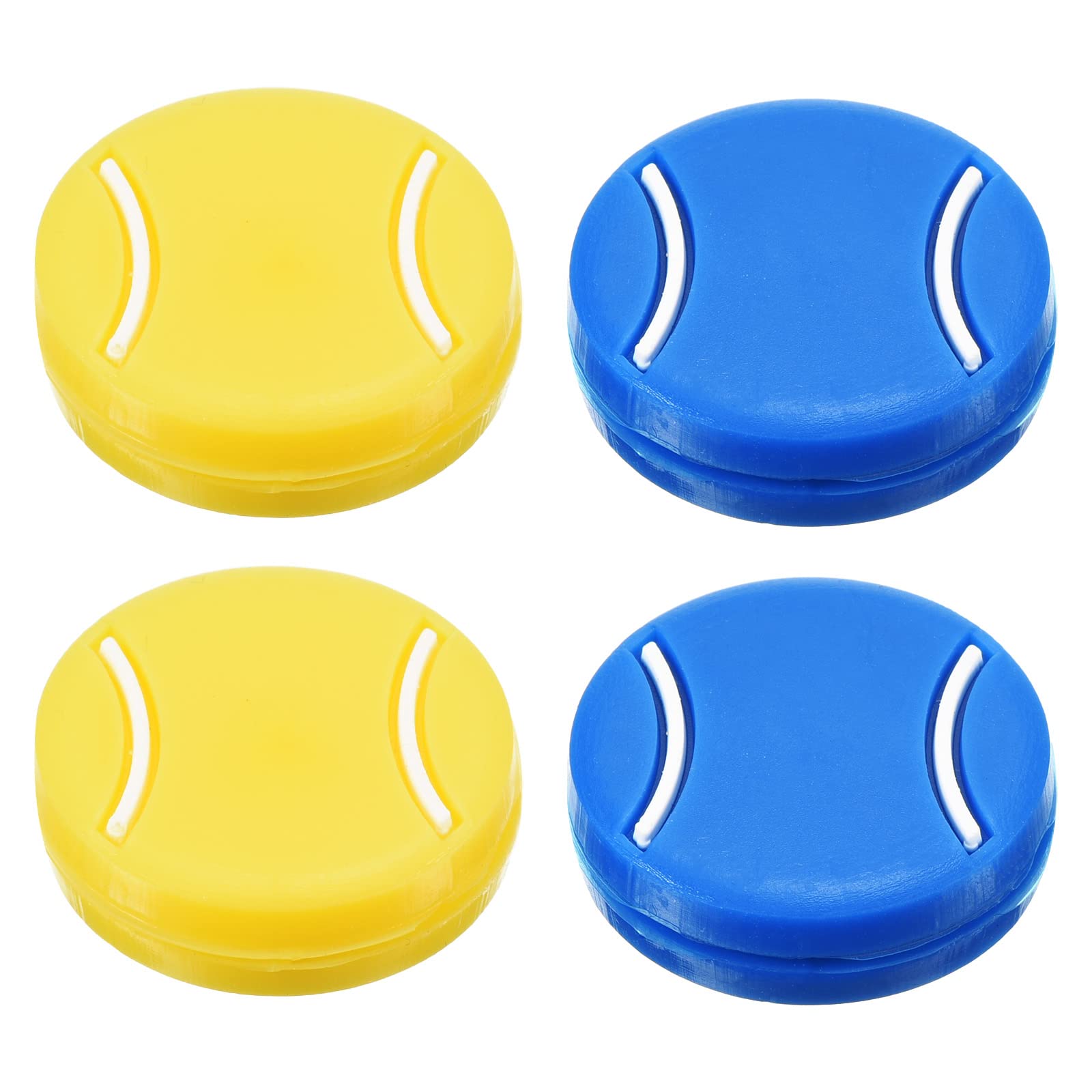 PATIKIL Tennis Racket Vibration Dampener, 4 Pack Soft Silicone Racquet Shock Absorber String Damping, Blue, Yellow