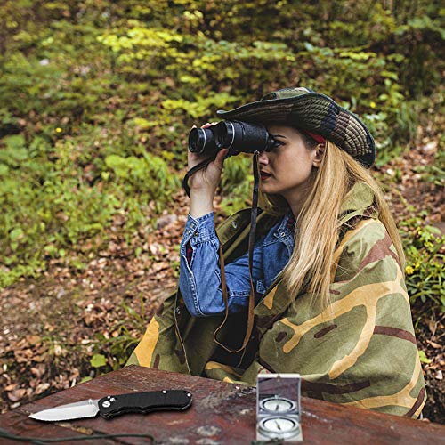 Pocket knife with Clip Big Folding Knife 8Cr13MoV Stainless Steel Blade G10 Handl and AXIS Lock Designe for Outdoor Camping