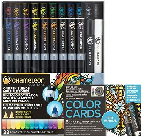 Chameleon Marker 22 Deluxe Set w/ Mini Mandala Color Cards