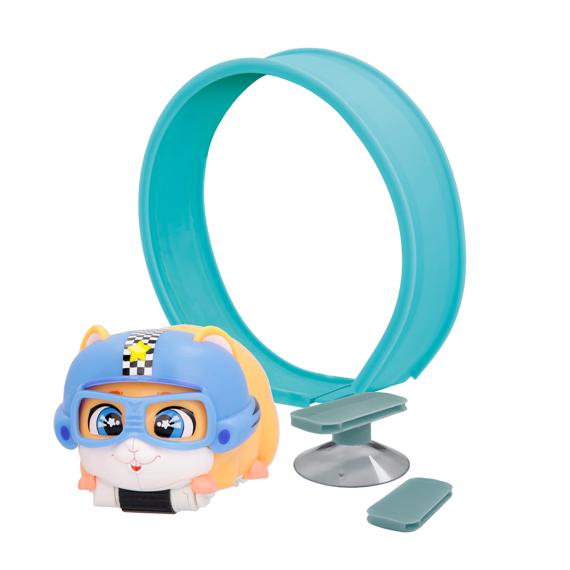 IMC Toys LOOPERS Hammies Smarty, Collectible Interactive Vehicle Hamster with Running Circuit in and Off Your Wheel - Toy and Game for Boys and Girls + 3 Years