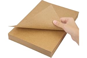 Neehows 100 Sheet 300GSM/110LB Card Stock Brown Paper, 8.27 x 11.7 Inch Thick Kraft Cardstock, Heavy Craft Paper for Invitati