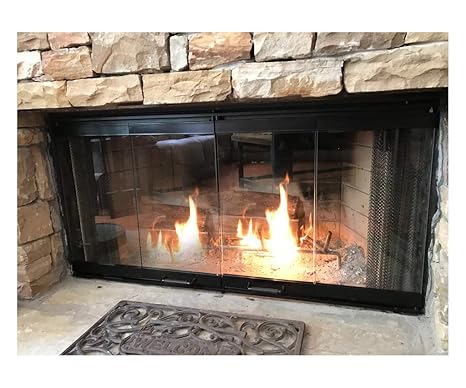 36 Deluxe Fireplace Glass Door Set To Fit Heatilator Unit Amazon