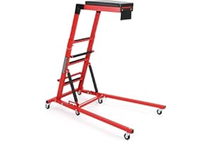 Top Automotive Creeper, 48"-68" Adjustable Height, 400LBS Capacity, High Top Side Creeper with 6 Swivel Caster Wheels, Heavy 